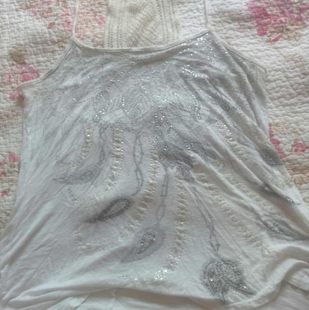 Flowy Tank Top with Lace back